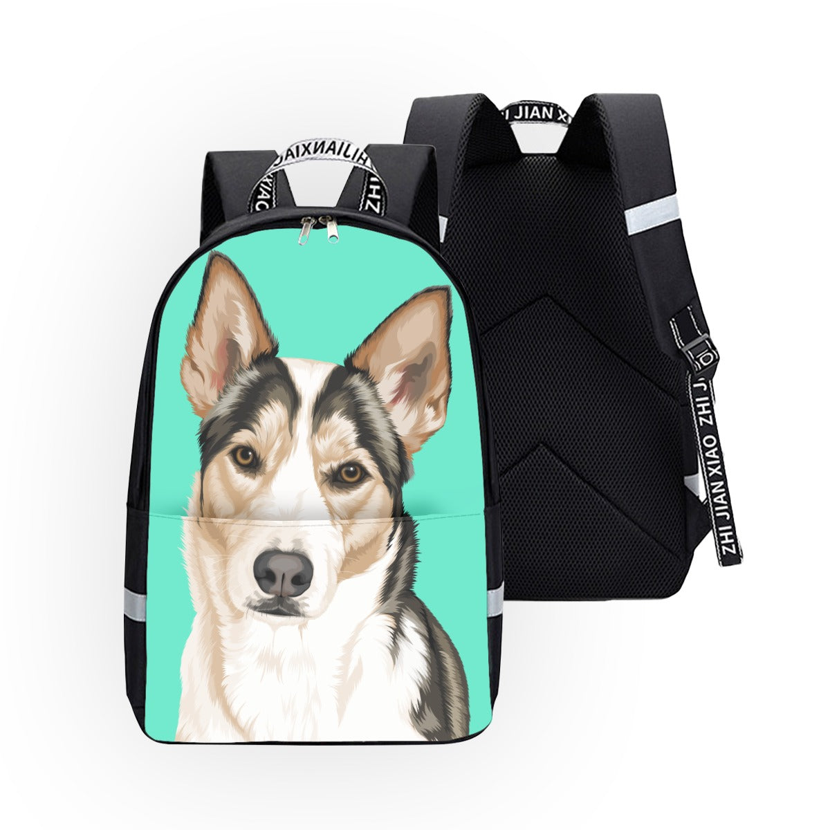 Custom Backpack: Orig. Face Art (Dog, Cat, Human Face)