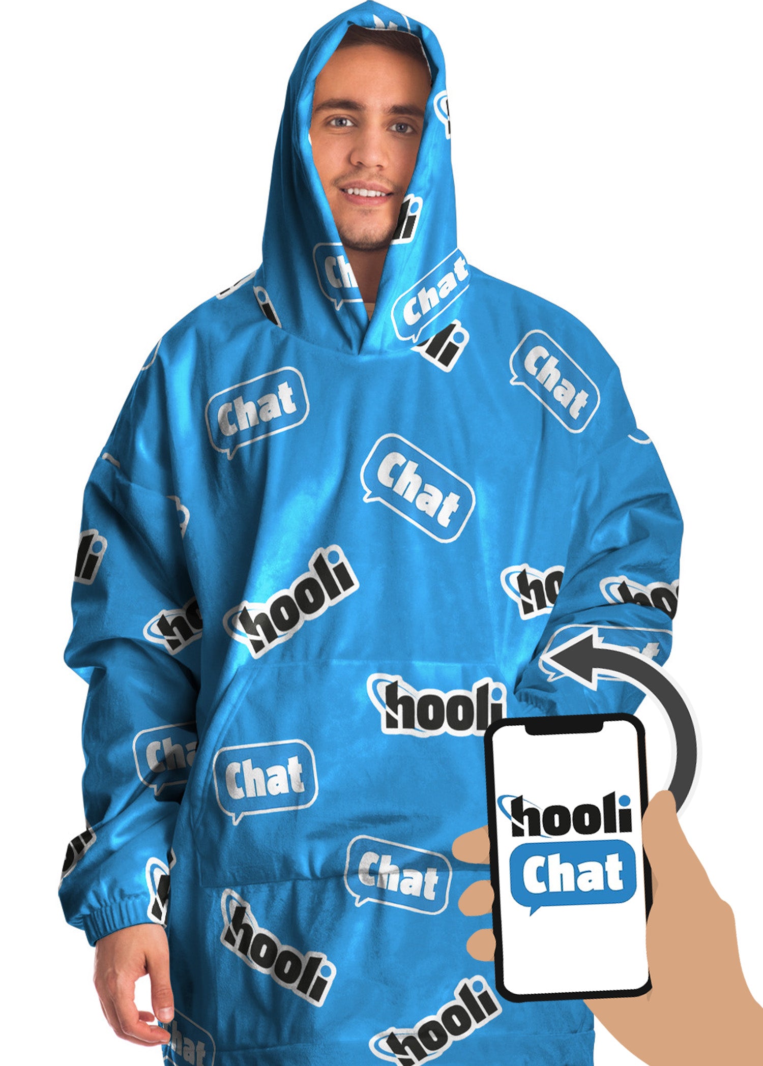 BULK Order Custom Hoodie Blanket Logo (Disp. Price 30-99 items 'Plan Ahead') (10+ min)