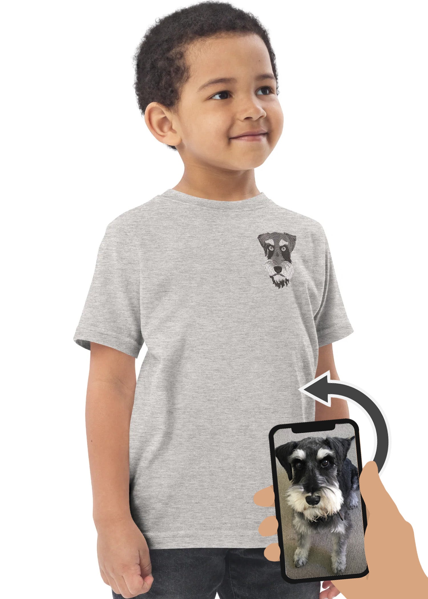 Custom Pet Embroidery - Toddler T-Shirt (NEXT-DAY prod. avail. at checkout) (Dog or Cat only)