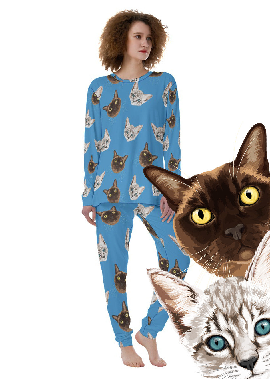 Custom Pyjamas [COTTON]: Orig. Face Art (Dog, Cat, Human Face)