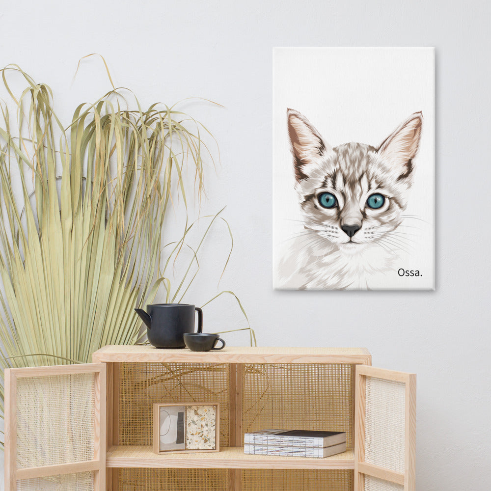 Pet Portrait Original Cat Face Artwork (Price Displayed Is Digital Format - physical options avail. below)