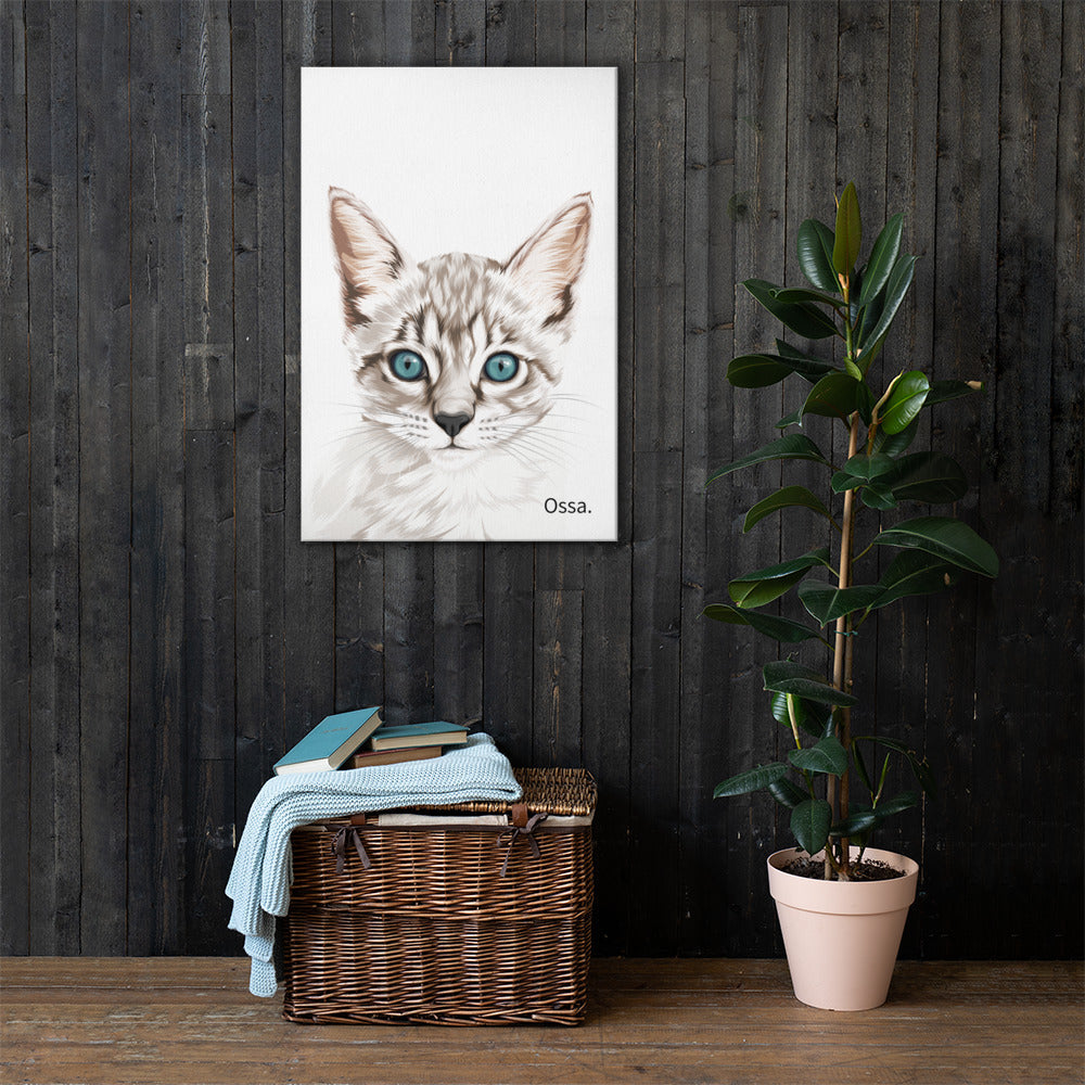 Pet Portrait Original Cat Face Artwork (Price Displayed Is Digital Format - physical options avail. below)
