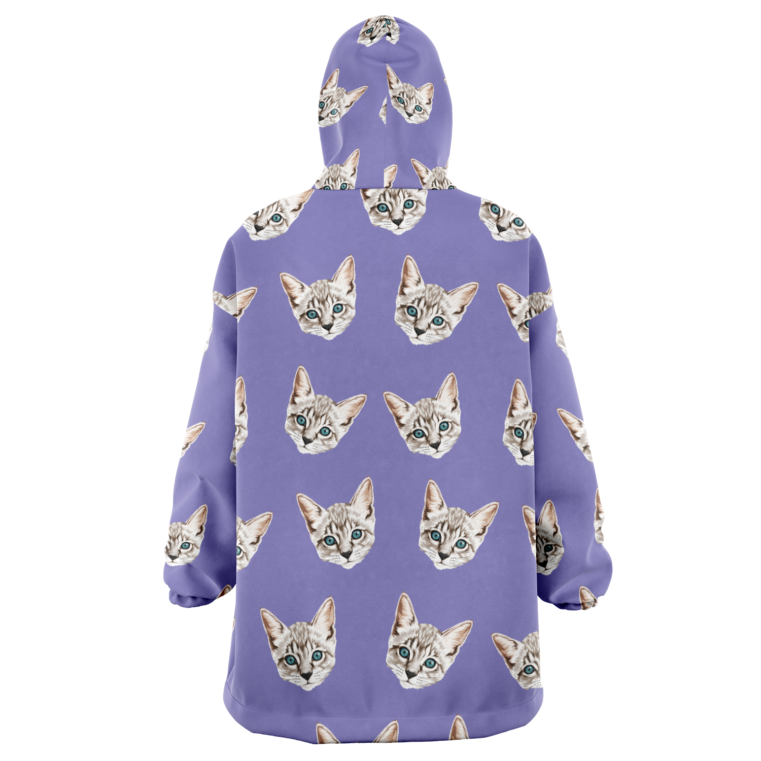 Custom HOODIE Blanket: Orig. Cat Face Art