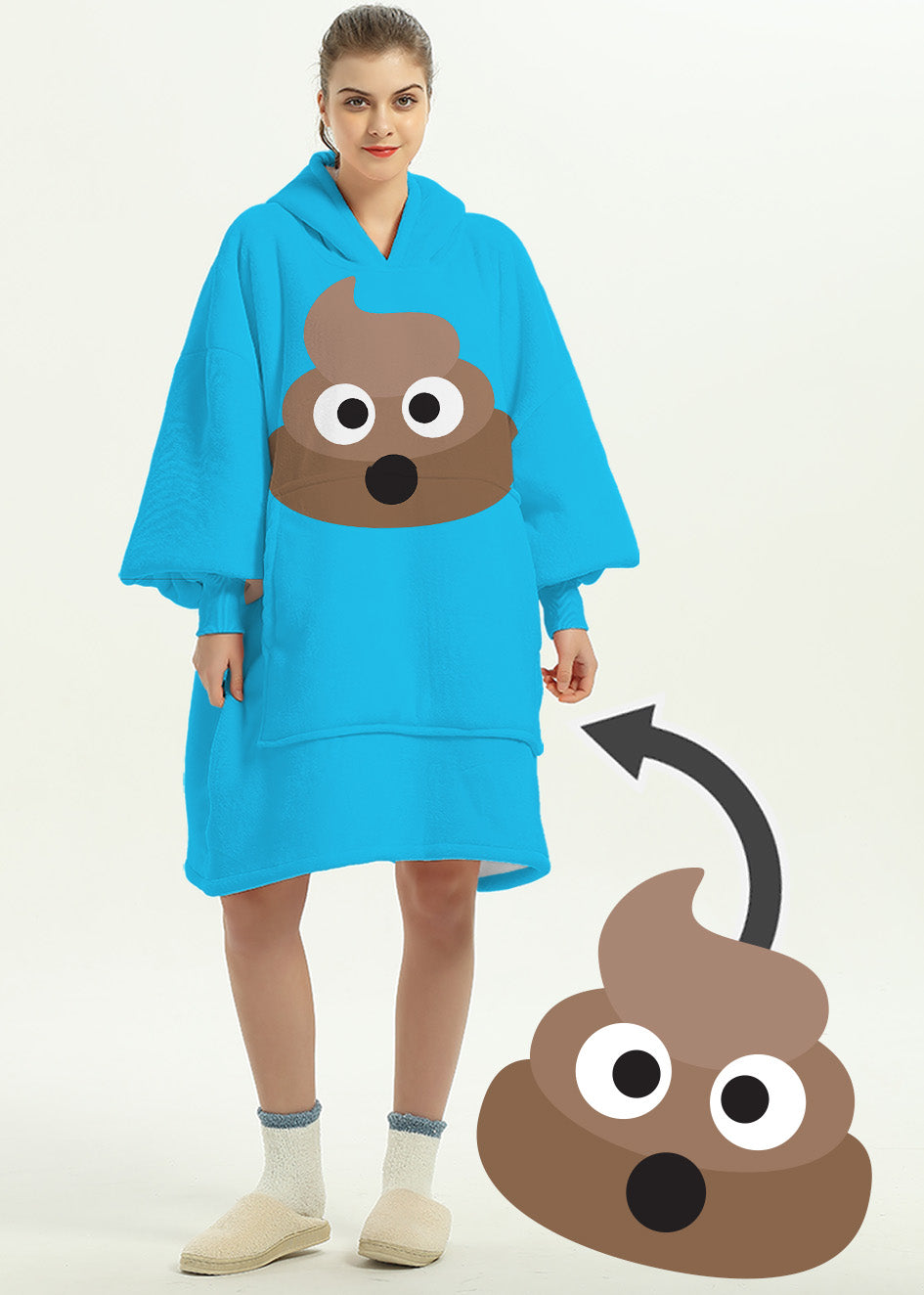 Custom HOODIE Blanket: Emoji