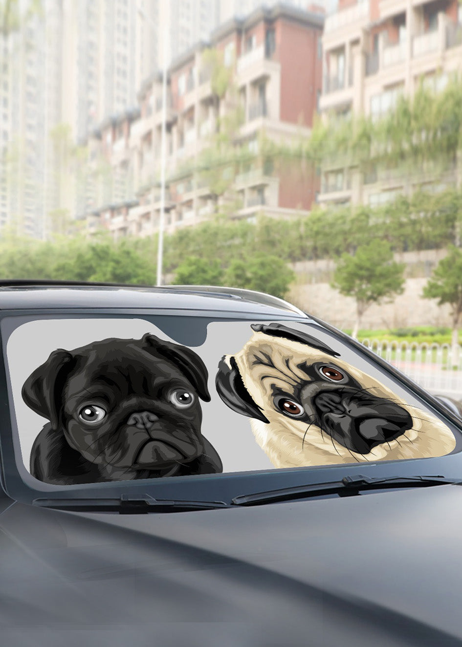 Custom Car Sun Visor: Orig. Face Art (Dog, Cat, Human Face)