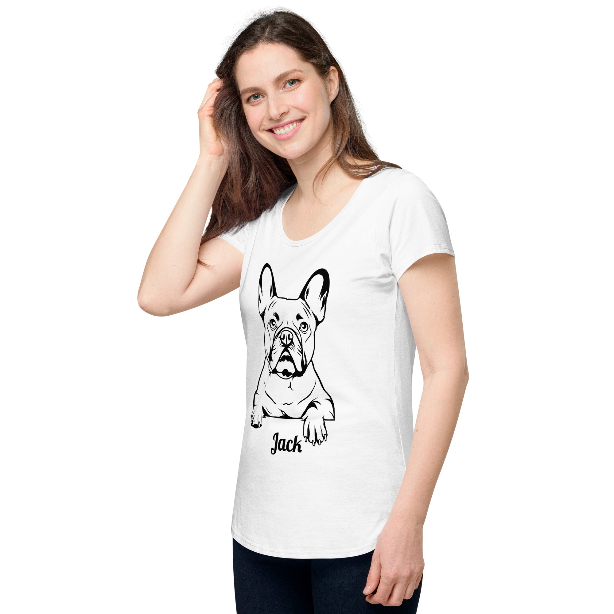Custom Face Art Women's T-Shirt Pet Face T-Shirt (Dog, Cat, Human) (NEXT-DAY prod. avail. at checkout)